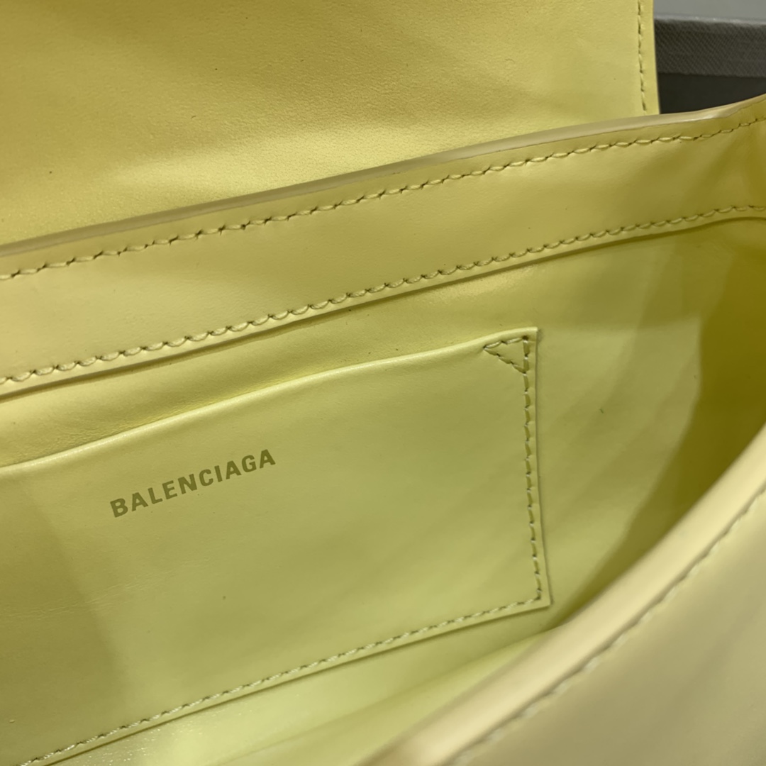 Balenciaga XX Small Calfskin Flap Bag Light Yellow